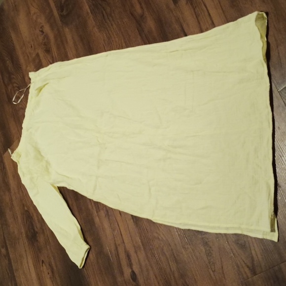 Monrow Neon Yellow One Sleeve Maxi Muslin Sheer Cotton Dress A40 - Picture 1 of 6